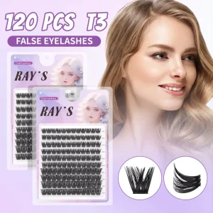 OEM ODM Large Capacity 10 Rows DIY Natural Scalloped Lashes Segmented Single Cluster False Lashes Lashes T3