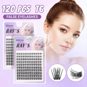 OEM ODM Large Capacity 10 Rows DIY Natural Scalloped Lashes Segmented Single Cluster False Lashes Lashes T6