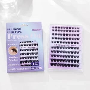 OEM ODM No Glue Eyelash Clusters No Glue Press On Handmade Beauty Supply with Private Label Service for Bulk Orders