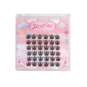 OEM ODM Perfectly Curling Handmade Cluster Eyelash Cruelty Free PBT Material Individual Faux Mink Lash Extension
