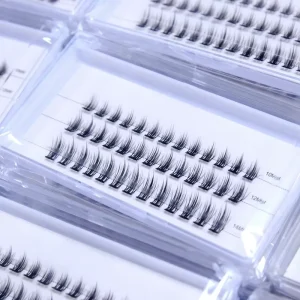 OEM ODM Press on False Eyelashes Natural Self Adhesive Long lasting Lashes Extensions No Glue Needed Pre Glued Cluster Lashes