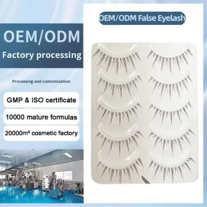 OEM ODM Reusable Beauty Natural False Eyelash Strips 3D Wispy MIX Length Individual Cluster Thick Full Eyelash
