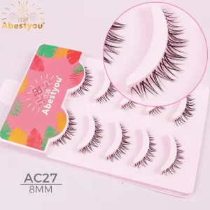 OEM ODM SALON Natural Full Strip Fluffy 3D Faux Mink Cat Eyelashes Set Synthetic Eye Lashes Fox Lashes