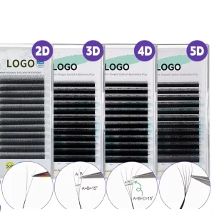 OEM ODM Smaller Spacing 3DW Premade W Slim Clover Lashes Soft Narrow Fans 3D W Shape Lash Extensions