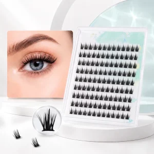 OEM Plant Fiber Glue Free Self Adhesive 3D Natural Soft Reusable Easy Apply Individual Lashes Invisible Clear Band