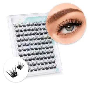 OEM Self-adhesive Cluster False Eyelashes Glue-free Individual Eyelashes Segmented Thin Natural Curled Eyelashes