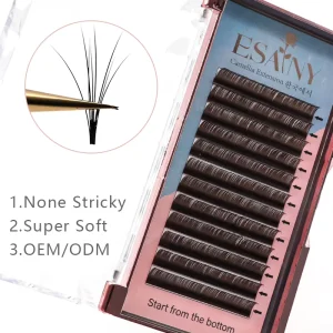 OEM Soft Mega Volume Velvet Lashes Extensions Natural Fluffy Cashmere Easy Fan Lash Extension Trays Classic Extension