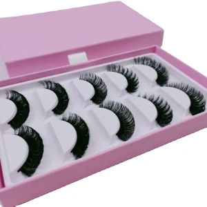 OEM Strip Lash Faux Mink 17mm Deep Curl Wink Winged Wispy Russian Lash Extensions With Custom Lash Box