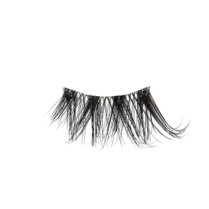 OEM or ODM 3D Half Strip Lashes Bright Eyes Clear Band Eyelashes 10 Pairs Per Tray Pink and Clear Package
