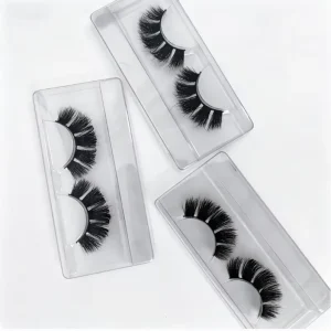 One Pair Mink Lashes Full Strip Eyelash Soft and Light Matte Black Band Natural Fluffy Vegan Lashes Factory