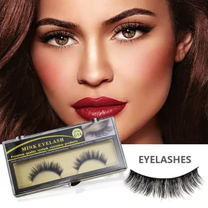 One Pair Thick Curled Mink Fur False Eyelashes 014 Series Lashes