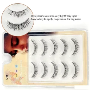 One Piece Natural Imitation of Real and Fake Eyelashes Transparent Stem Comic Internet Famous Eyelashes Thick Curled Eyelashes