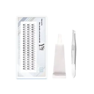 Open Your Eyes Self Adhesive Simulation Grafting Little Devil Fish Tail False Eyelash Kit Set Gentle Fan Eyelashes