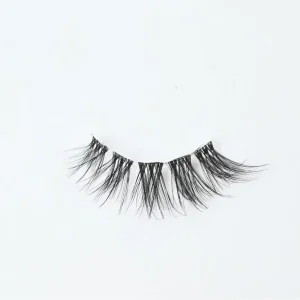 Originals Natural Faux Eyelash Clusters (13mm) Silk Reusable Soft Lifelike DIY Lash Extensions Semi Hand Made Black Cotton Stalk