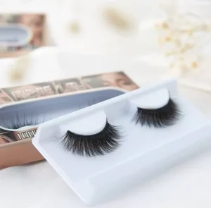Own Brand 3D Synthetic Silk Lashes 5D Silk Fiber Eyelashes Handmade 0.07MM Thickness Black Cotton Stalk Eyelashes