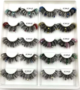 Own Brand Extra Long 20mm 25mm Fluffy Mink Lashes Super Luxury 5D Faux Eyelash Vendor Synthetic Fiber