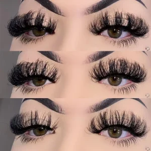 Own Brand Eyelashes 25 MM 3D 5D Wispy Mink Fluffy Lashes Private Label Dramatic Lashes Russian Full Strip Eyelashes