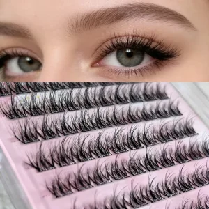 Own Brand Self adhesive Glue free Eyelashes Pre attached to Extend and Press Against the Eyelashes Supplier
