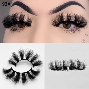 Own Logo Brand 100% Fluffy 3D Mink Full Strip Eyelashes Custom Packaging 25mm & 30mm Lengths Available
