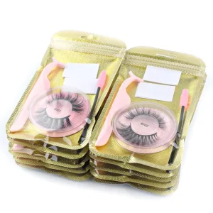 Own Logo Full Strip Eyelashes Mink Fluffy 100% 25mm 3D Mink Eyelash and Promote Private Label 3d Mink Lashes Eyelashes