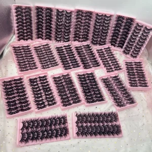 Own Logo Full Strip Eyelashes Mink Fluffy 100% 25mm 5D Mink Eyelash Private Label 3d Mink Lashes Eyelashes