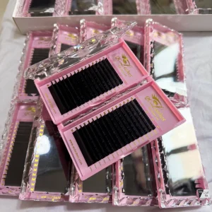 韩国 PBT 羊绒哑光浓密睫毛延长托盘 柔软 0.03 0.05 0.07mm J B C CC D DD L 羊绒睫毛延长条