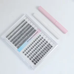 PBT 睫毛簇状组 C D 适用于 3D 200D DIY 睫毛套件 无残忍 自粘式 可重复使用 0.07 毫米厚度 8-18 毫米