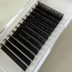 PBT Eyelash Extensions Volume Lashes 0.07mm C for 15mm Individual Premade Fan PBT Material Ultra-fine False Eyelashes