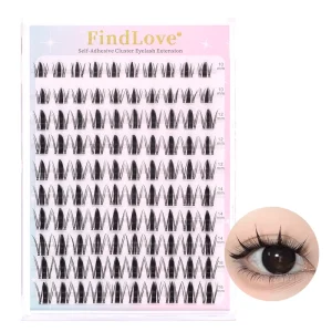 PBT Spiky Anime Individual Manga Bottom Lash Clusters Handmade Wet Look Wispy Diy Lash Ultra Thin Band C Curl Wet Lash Mix