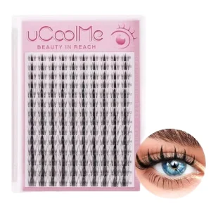 PBT Spiky Anime Individual Manga Bottom Lash Clusters Handmade Wet Look Wispy Diy Lash Ultra Thin Band C Curl Wet Lash Mix