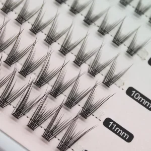 PBT Synthetic Fish Tail False Eyelashes Single Cluster Lashes Segmented DIY Lash Natural & Colorful CC Curl