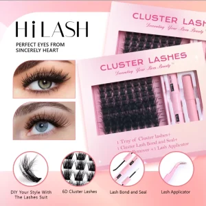 Packaging Box Lash Cluster Kit 20mm c Curl Lash Cluster Kit Custom logo with Mirror Clustered Lash Small Kit