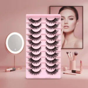 Party Look 10 Pairs False Eyelashes Faux Mink Lashes Dramatic Wispy Fluffy Natural Look Factory Price Lash Box
