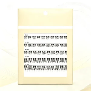 Party Makeup Ombre Mixed Color Segmented Lash 0.07mm Ultra Thin Band C Curl Reusable Self Application Beauty Cluster Eyelashes