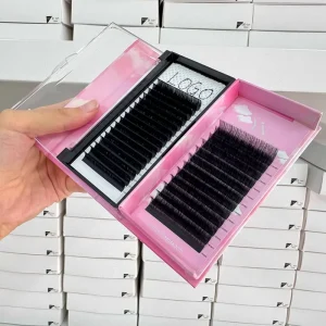 Pbt Korean Matt Lash Fan Like Butter Hand Held Russian Volume Eyelash Extension Dark Cashmere Volume Lash Trays