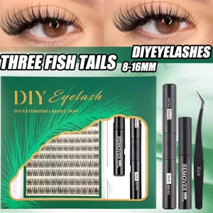 Pearlescent Storage Bag Large Capacity DIY Segmented Lash Set Bulk Voluminous Curly Self Graft Cluster False Eyelashes