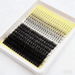 Personalized Label DIY Fluffy Cluster Eyelashes Customized Brown Segmented Set with Adhesive