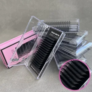 Pesta As Private Label Cashmere Lash Tray Matte Dark Black Russian Volume 0.03 05 Individual Eyelashes Extensions