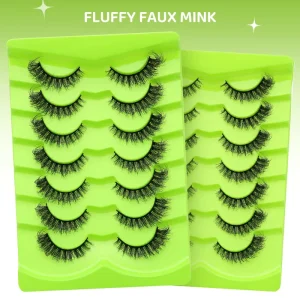 Pingdu DINGSEN Factory’s Cross Border Stable Supply 7 Pair Explosion Oblique Flying Cat Eye Full Strip False Eyelashes