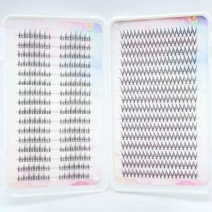 Pingdu Large Capacity 3D CC Curl Trilogy Eyelash Book Segmented Synthetic Machine Made Vegan Cruelty Free Natural Soft Eyelashes