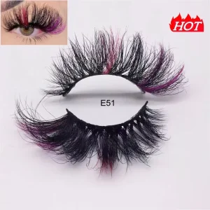 Pink Ombre Eyelashes Colored Lashes 62 Styles 3d Mink Lashes Dramatic 25mm Colorful Natural Eyelashes Extension