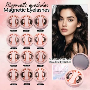 Pink Packing 3D Magnetic Eyelashes Kit Reusable Natural Magnetic False Eyelashes Set No Glue Needed Magnet Lashes