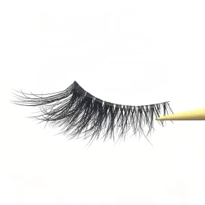 Plant Fiber Full Strip Star Lashes Handmade Cruelty Free Natural Soft Eyelashes Mixed Thickness Black Cotton Band Self Adhesive