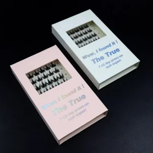 Plant Fiber Lash Clusters Private Label Press Lashes No Glue Needed Pre-Glued Easy Wear Waterproof 7-15 Days Reusable