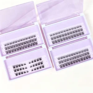 Pointy Base Ultra Light Mixed Length DIY Eyelash Extension Natural Wispy Fluffy OEM ODM Cluster Eyelashes