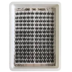 Popular 140 Clusters Customized Logo All Lengths 30D 40D 50D Cluster Eyelash