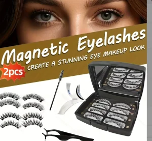 Popular Beauty Daily 3D Silk False Eyelashes 2 Pairs Set 0.12mm Thickness Reusable Waterproof Applicator No Eeed Glue Soft