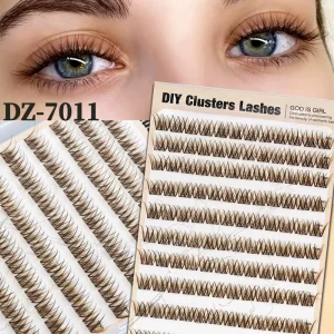 Popular Brown DIY Cluster Lashes Soft Brown Lash Cluster Logo Brown Eyelash Clusters