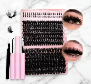 Popular Brown Wispy Eyelash Extensions DIY Home CC Curl Mixed Thickness Natural Spiky Lash Individuals 120 Pcs Cluster Pack