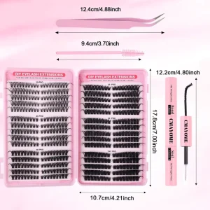 Popular DIY Semi hand Made Segmented Single cluster False Eyelashes Soft Premade Volume Natural Thick Curled Makeup Lashes